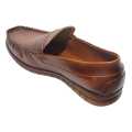 Brown None Lace Loafer  Formal Leather Shoes For Boys. 