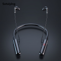 Sutuiying EARDECO 600mAh Bluetooth Earphone Neckband Earphones Wireless Headphones High Quality Bass Stereo Headset Noise Cancelling Long Battery TF. 