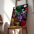 Wall Painting Art Aesthetics Cafe Room Stickers Kraft Paper Vintage Posters Freddie FNAF1PC After Five Nights Dinner Movies Sticky Posters Bar. 