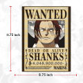 One Piece Anime 4 Emperors Yonko Bounty Wanted Poster Set Monkey D Luffy Shanks Buggy Blackbeard Kaido Big Mom. 