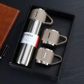 3 In 1 Vacuum Insulated Thermo Thermos Flasks Bottle 500ml With 3 Cups Gift Set. 