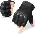 Military Tactical Bike Gloves Hard Knuckle Half Finger Gloves For Outdoor Cycling. 
