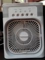 Portable AC Fan: 3 Speeds, 600ML, Colorful Lights. 