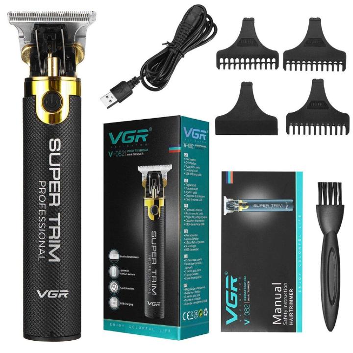 VGR V-082 SUPER TRIM Professional Hair Trimmer for Men – Cordless Rechargeable Grooming Machine with Precision Blades, Long 300-Minute Runtime, Lightweight & Ergonomic Design