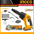 Ingco P20S Cordless Lithium-Ion Pressure Washer with 6-Pattern Spray Gun. 
