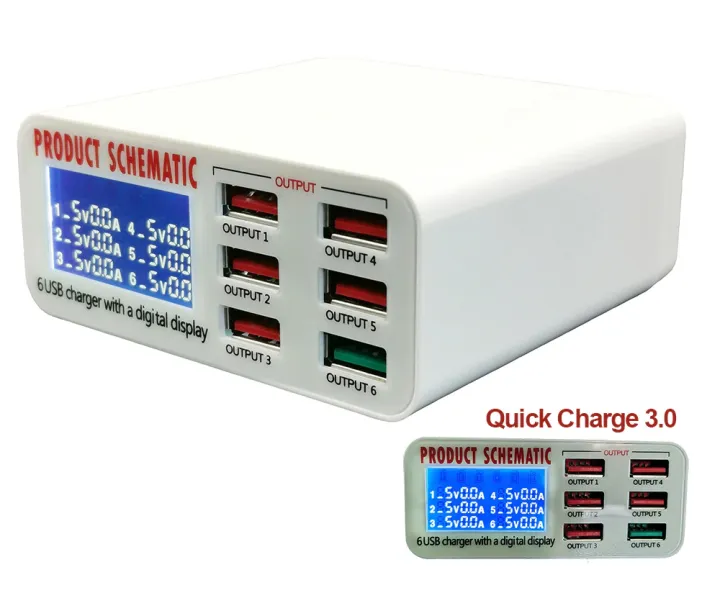 Digital%20USB%20Charger%206%20Multi%20Port%20Fast%20Charging%20Station%20Mobile%20Phone%20Fast%20Charger%20-%20Image%202