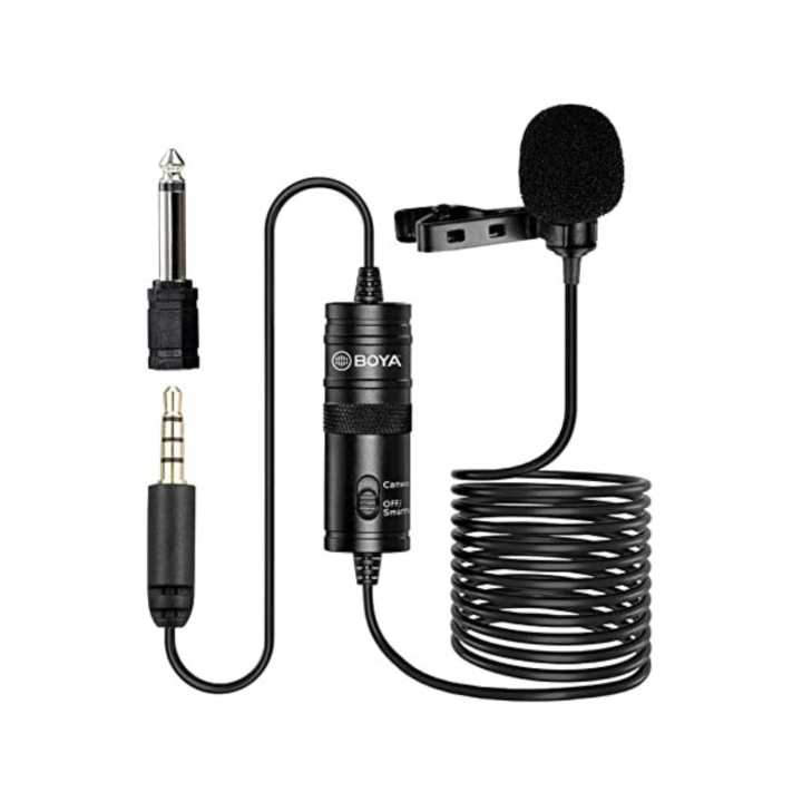 BY- M1 Omnidirectional Condenser Lavalier Microphone For Vlog, Video, Youtube For Smartphones, Mac, PC, tablet, Camera