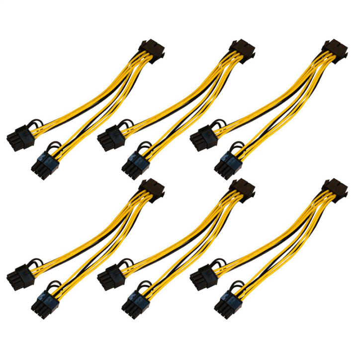 OUMERY 12Pcs Pin Power Cord for Mining CPU GPU 8Pin to 2X8 Pin