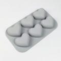 Six lines Heart cake baking mold High-quality Valentine's Day Silicone Love mousse chocolate silicone mold Heart-shaped for Baking enthusiasts Valentine's Day gift Home baking Dessert decoration Party. 