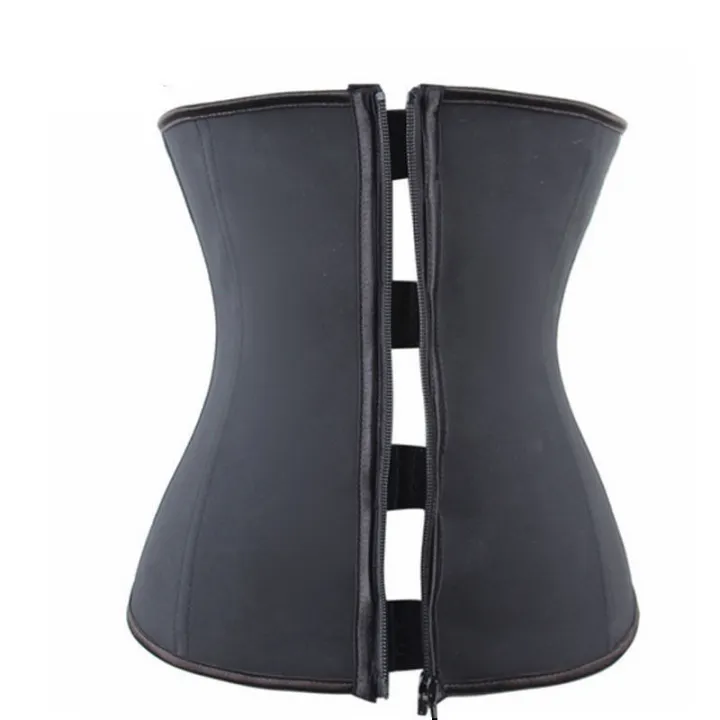 New%20Firm%20Waist%20Trainer%20Fashion%20Women%20Zipper%20Body%20Shaper%20Zipper%20Up%20Shapewear%20Solid%20Black%20Corset%20Girdle%20Slimming%20Belt%20-%20Image%202