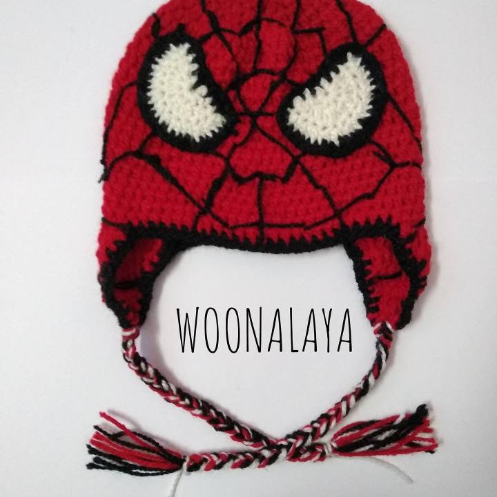Woolen  Hat for Boys, Spiderman Cap for Boys, Knitted Topi Handmade  in Nepal