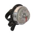 Silver/Black Cycle Bell With Attached Compass. 