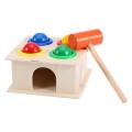 Novel Kids Hammering Game Wooden Ball Hammer Box Children Early Learning Educational Toy. 