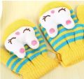 1 Pair Ease Wear  Shistu Glove Thick Plush Gloves with String Winter Warm Bear Full Finger Mittens for Boys Girls - Cutest Baby Item Ever. 