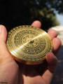 LibishopPortable Brass Tai Chi Bagua Compass Fingertip Gyroscope Multi layer Rotation High precision Professional Pure Copper Toy Portable Handle. 