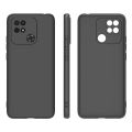 Redmi 10A Back Cover Shock Proof Matte Soft Silicon Flexible Back Case Cover for Redmi 10A (Black). 