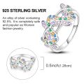 HOT Original 925 Sterling Silver Women Finger Rings for Women Silver Cocktail Ring Geometric Butterfly Round Shape Luxury Jewelry. 