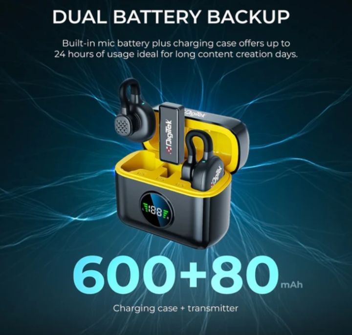 Digitek%C2%AE%20DWM-119%202-in-1%20Wireless%20Mic,%20AI%20Noise%20Cancel,%2030m%20Range,%206Hr%20Battery,%20iOS/Android%20-%20Image%206