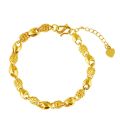 Sand gold jewelry light luxury high-end hollow transfer bead exquisite bracelet women's design sense simulated gold hand jewelry wholesale. 