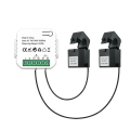 Tuya Smart 2 Way WiFi Energy Meter Bidirection Monitor Solar Produced And Consumed Power Meter + Clamp App AC110V 240V (2CT). 