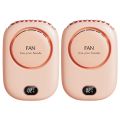 fasdaga 2X Fan Mini USB Cooler Rechargeable Ventilador Travel Handheld Portable Silent Small Electric Cooling Fans Pink. 