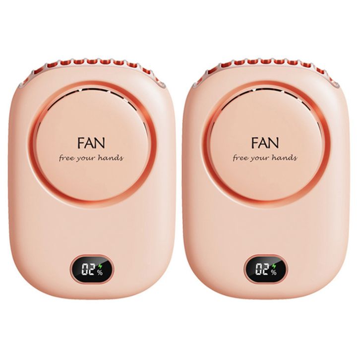 fasdaga 2X Fan Mini USB Cooler Rechargeable Ventilador Travel Handheld Portable Silent Small Electric Cooling Fans Pink