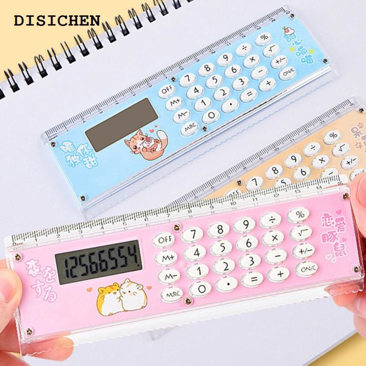 DISICHEN%20Profesional%202%20in%201%2015cm%20Ruler%20Calculator%208-Digits%20Electronic%20Calculator%20Pocket%20Mini%20Stationery%20Math%20Toys%20School%20Multi-functional%20Calculator%20-%20Image%203