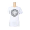 Pack Of 3 Mandala Printed 100% Cotton T-Shirt For Women- Black/White/Sky Blue. 