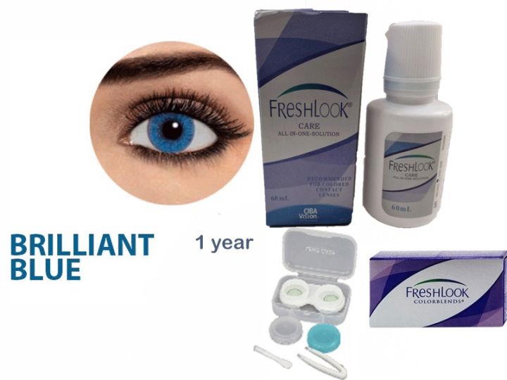 Contact lenses made by ColorLOOK-ColourBLUEBRILLIANT in the United States (replacement cycle: 12 pcs.)