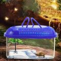 Durable Practical Plastic with Handle Household Turtle Habitat Spider Jar Reptile Container Turtle. 