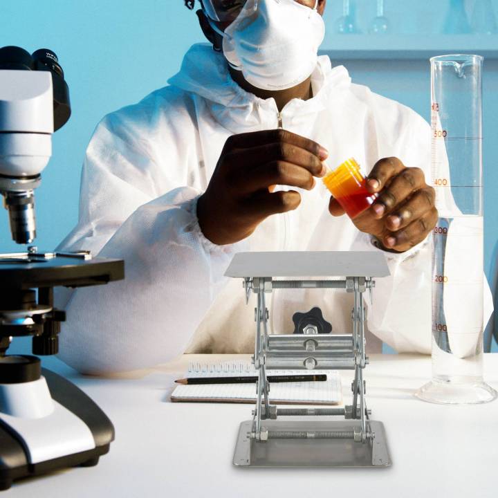 CGearuppt Scientific Lab Jack-100 x 100mm Stainless Steel Lab Stand ...