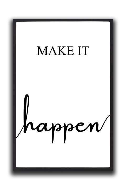 "Stay%20Positive,%20Work%20Hard,%20Make%20It%20Happen"%20Minimalist%20Calligraphy%20Wall%20Art%20Set%20of%203%20Frames%7C%20Three%20Piece%20Frame%20-%20Image%203