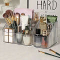 Desktop Five-grid Storage Box Transparent Trapezoidal Acrylic Storage Box Yao Store. 