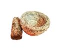 Hand Crafted Traditional Stone Mortar and Pestle  Khalbatta  Big Size  Locally Made  Black Stone Material  100% Stone. 