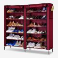 Double Capacity Shoe Rack (UT02) - Multi-Layered Easy To Install And Portable Shoe Rack With Zip Cover |. 