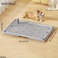 QibeistoeHot Selling KEMORELA 2-in-1 Dog Potty Tray And Cat Litter Mat Non-Slip Waterproof Soft Paw-Friendly Grid Pattern for Easy Cleaning. 