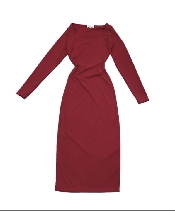 New%20Long%20Bodycon%20Full%20Sleeve%20Dress%20For%20Women%20-%20Image%205