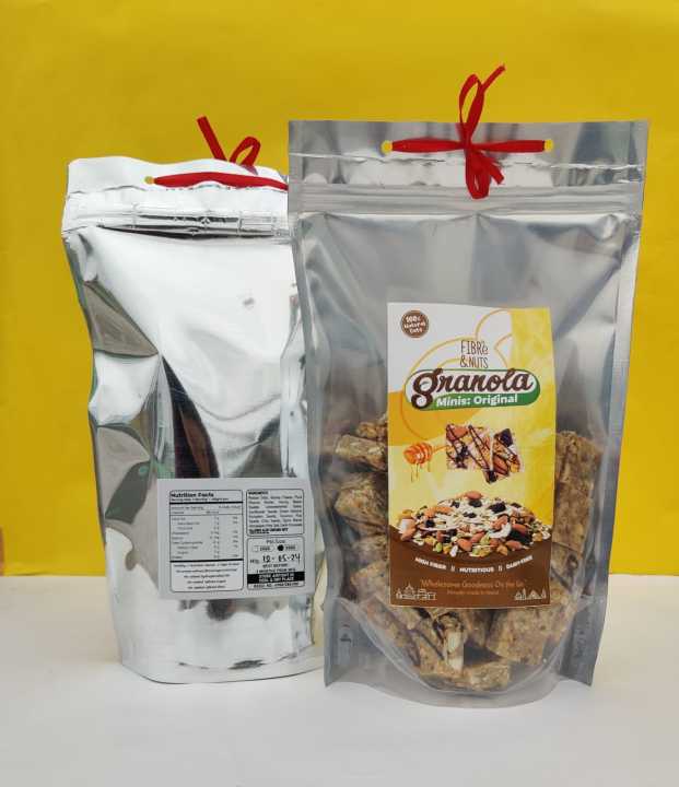 Fibre and Nuts 250 gms Bite-sized Healthy Granola Bars/Energy Bars/ Protein Bars