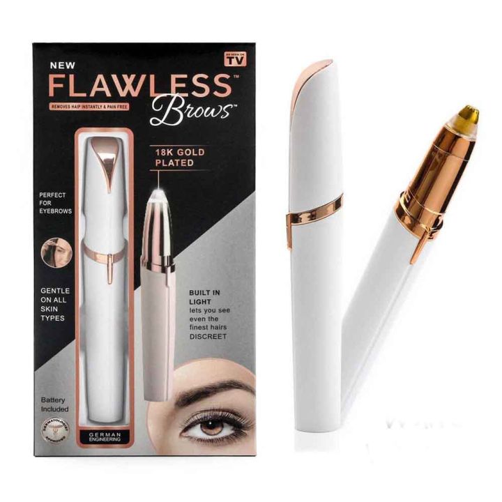 New%20Flawless%20Brows,%20Finishing%20Touch%20Flawless%20Brows%20Eyebrow%20Hair%20Remover,%2018K%20Gold%20Plated%20Eyebrow%20Trimmer%20-%20Image%204