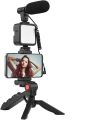 Vlogging Kit for Video Making | Mic | Mini Tripod Stand | LED Light TikTok Stand. 