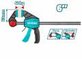 Total Woodworking Clip Bar F Clamp Grip Quick Ratchet Release Squeeze Tools 6 inch. 