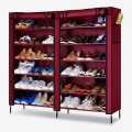 Double Capacity Shoe Rack (UT02) - Multi-Layered Easy To Install And Portable Shoe Rack With Zip Cover |. 