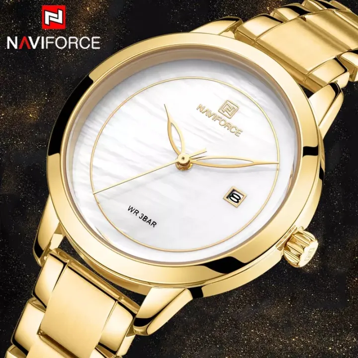 NAVIFORCE%20Top%20Brand%20Luxury%20Golden%20Fashion%20Business%20Casual%20Premium%20Pretty%20Waterproof%20Warranty%20Wristwatch%20Watch%20For%20Women%20-%20Image%203