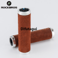 Difutagui ROCKBROS Bicycle Grips MTB Handlebar Grips Non-Slip Mountain Bargain price Bike Handle Leather Comfortable Soft Double. 