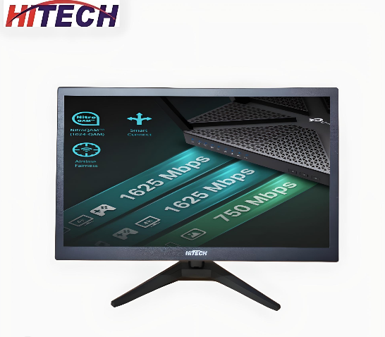 19 Inch LED Monitor HI-Tech HDMI & VGA Ports , HDMI Cable, Black Color Monitor