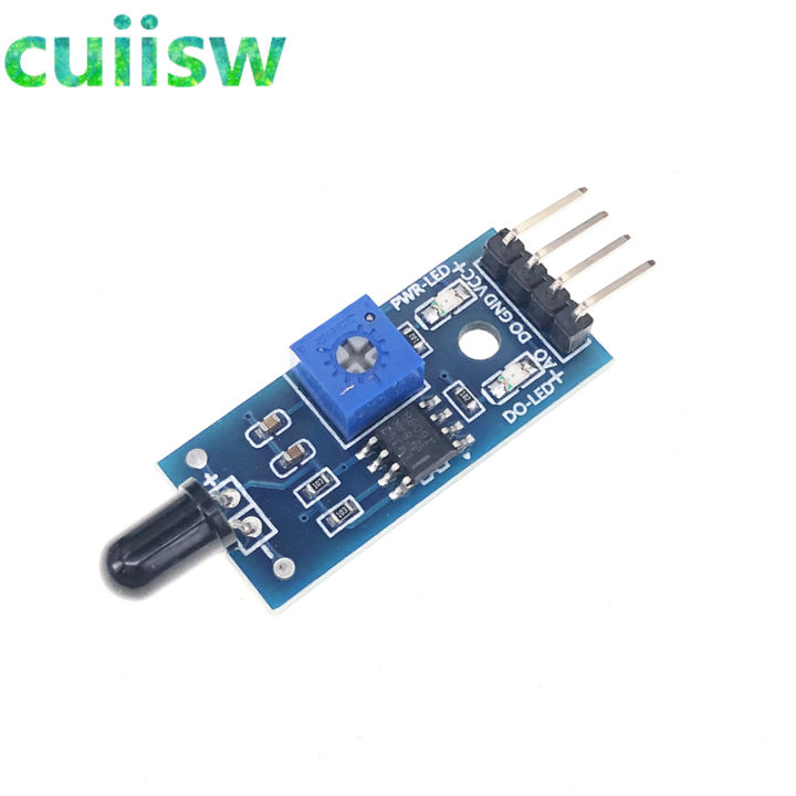 1 Pcs LM393 4 Pin IR Flame Sensor Module Detector Smartsense For Temperature Detecting Suitable For arduino