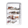 4-layer rotating jewelry box organizer portable earring display stand. 