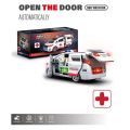 Battery Operated Electric Ambulance 360 Degree Rotating And Auto Door Open Ambulance Toys With Siren Sound Effects And Light. 