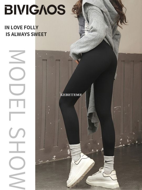 KEBETEMEBIVIGAOS%20Autumn%20Winter%20High%20Waist%20Shark%20Leggings%20Women's%20SeamleLuxuryss%20Fleece%20Warm%20Leggings%20Slim%20Thin%20Casual%20Sports%20Fitness%20Leggings%20-%20Image%204