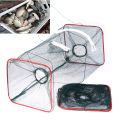 Foldable Fishing Net Dip Net Fish Cage Nylon Steel Wire Fishing Trap Cage MENGYU. 